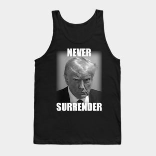 President Donald Trump Mug Shot Never Surrender Jail 2023 Tank Top